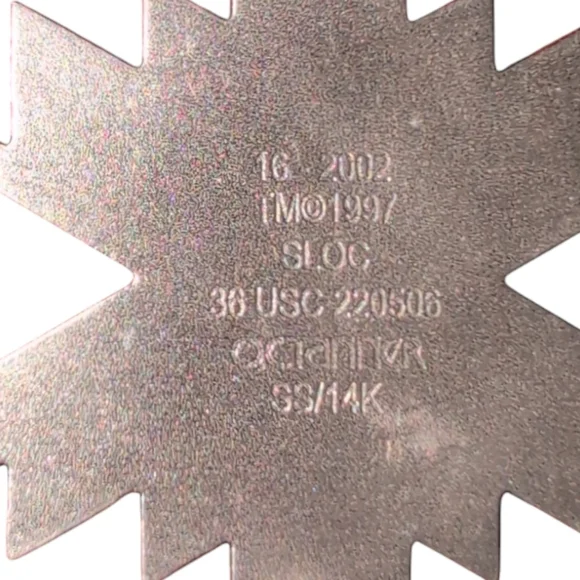 14k 2002 Salt Lake City Olympics Limited Edition Numbered Snowflake Pin - Picture 4 of 4